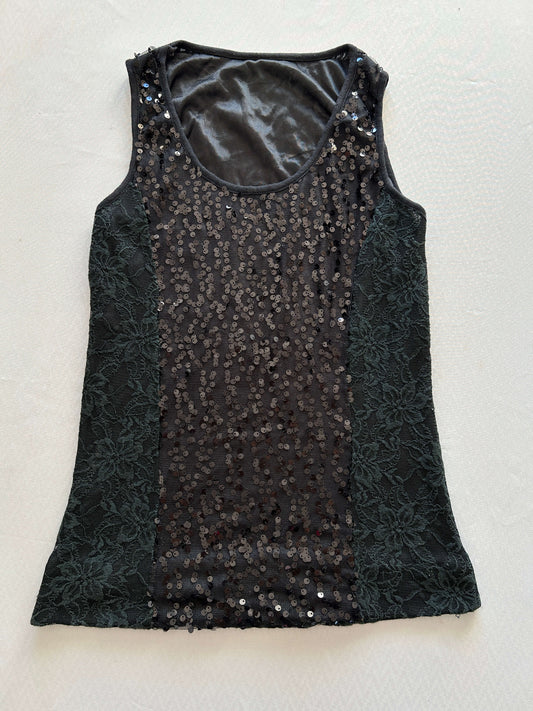 sequin floral y2k tank